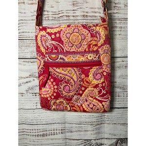 Vera Bradley Retired "Raspberry Fizz" Crossbody Bag & Matching Wristlet